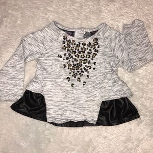 Koala sweatshirt with faux leather trim